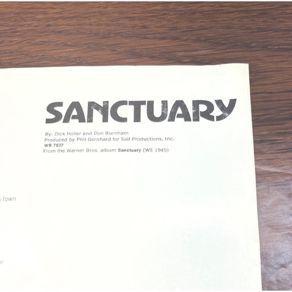 Dion Sanctuary 45 Picture Sleeve Only 1971 Warner Bros 7537 VG+ - Picture 3 of 4